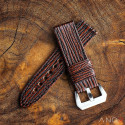 Two Tone Brown Shark strap with Black Stiching  24mm