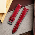 Kingsley Red Berry Leather Strap 19mm