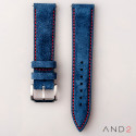 AND2 Kingsley Ocean Blue Suede Leather Strap