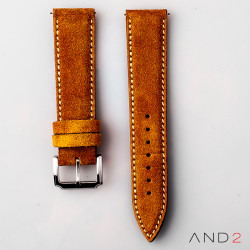AND2 Kingsley Camel Suede Leather Strap (Beige Stitch)