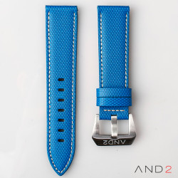 AND2 Blue Comex Leather Strap 22mm