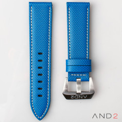 AND2 Blue Comex Leather Strap 24mm