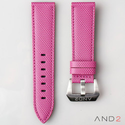 AND2 Pink Comex Leather Strap 24mm