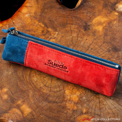 AND2 Watch Case Blue/Red Suede Combo